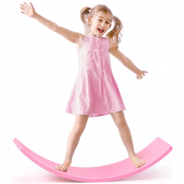 Pink Wooden Wobble Balance Board