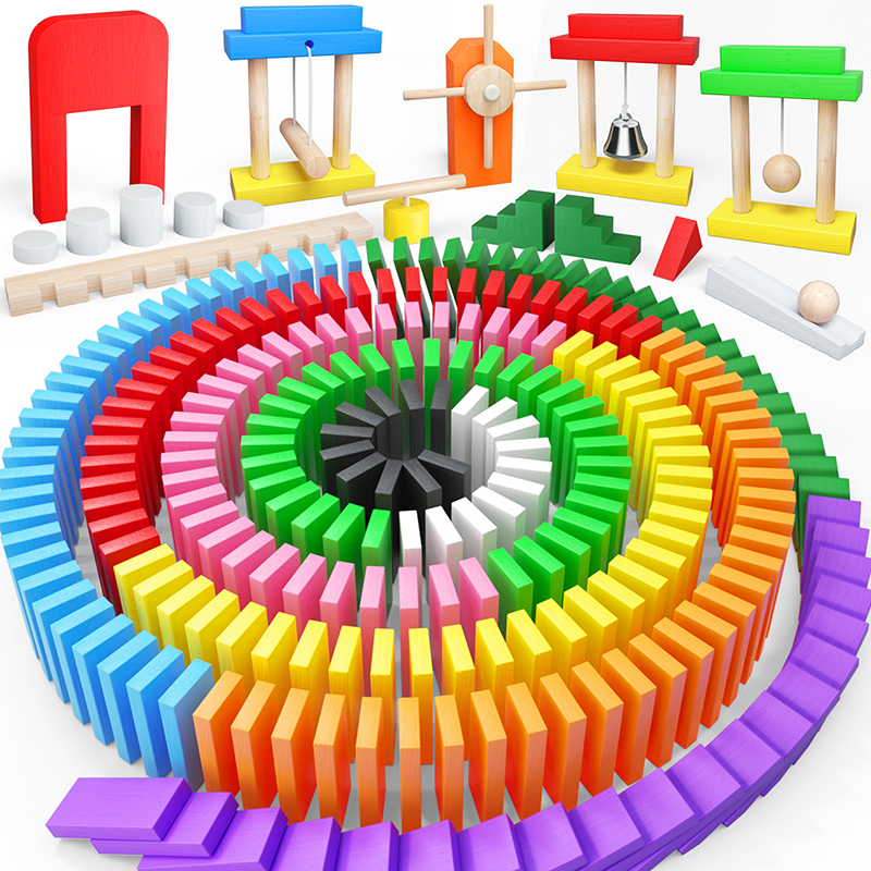 200Pcs Wooden Dominos